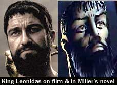 Gerard Butler's Leonidas and Frank Miller 300 version