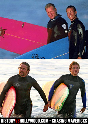 Top: Jay Moriarity and Frosty, Bottom: Gerard Butler and Jonny Weston